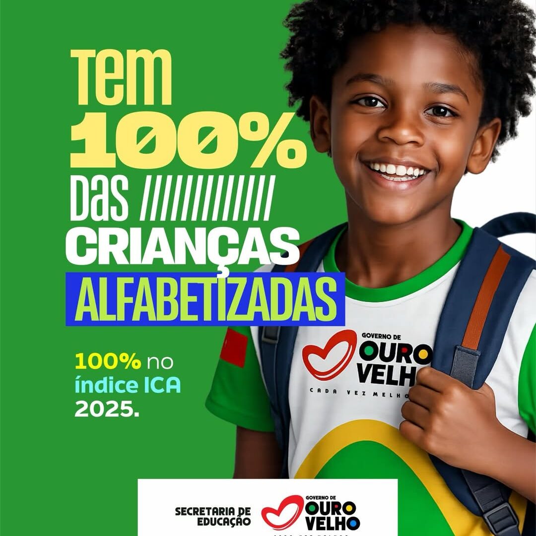 Município de Ouro Velho alcança 100% de alfabetização e se destaca no ICA 2025