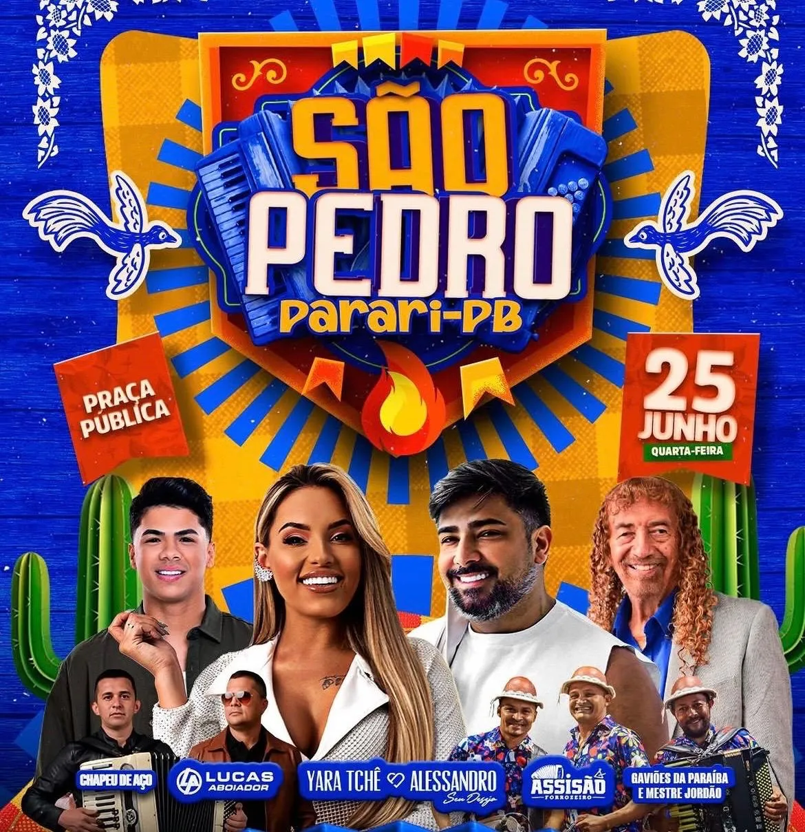 São Pedro de Parari acontece nesta quinta (25) com grandes atrações; prefeito Genivaldo Queiroz convida população